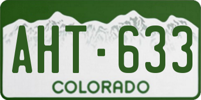 CO license plate AHT633