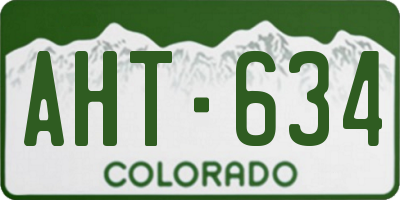 CO license plate AHT634