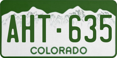 CO license plate AHT635