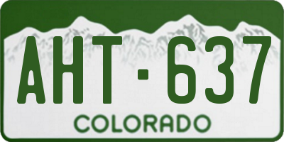 CO license plate AHT637