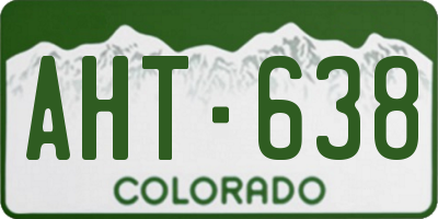 CO license plate AHT638