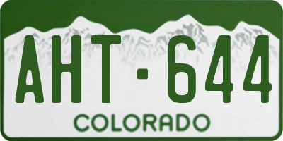 CO license plate AHT644
