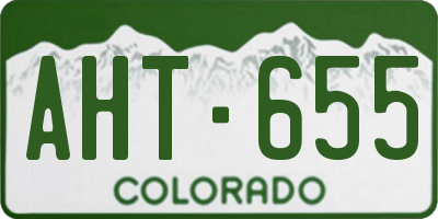 CO license plate AHT655