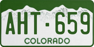 CO license plate AHT659