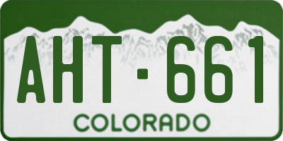 CO license plate AHT661