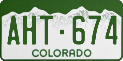 CO license plate AHT674