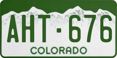 CO license plate AHT676