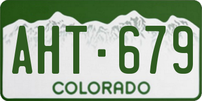 CO license plate AHT679
