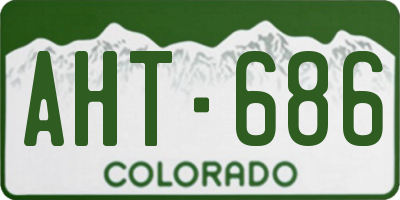 CO license plate AHT686