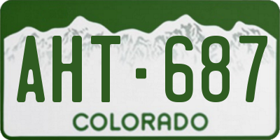 CO license plate AHT687