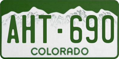 CO license plate AHT690
