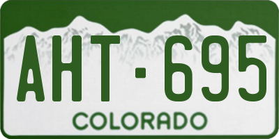 CO license plate AHT695