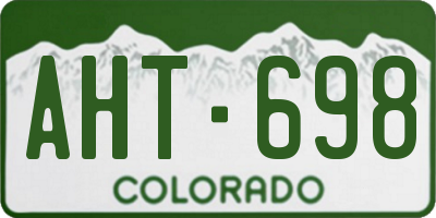 CO license plate AHT698