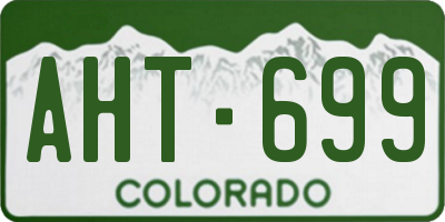 CO license plate AHT699