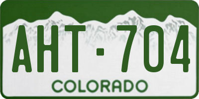 CO license plate AHT704