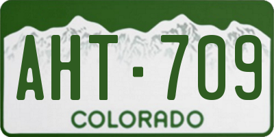 CO license plate AHT709