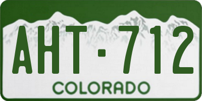CO license plate AHT712