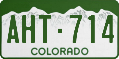 CO license plate AHT714