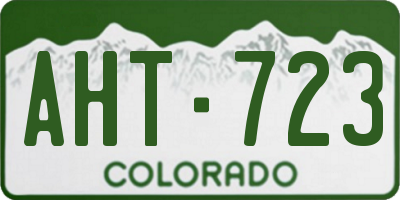 CO license plate AHT723