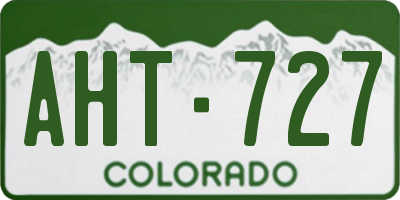 CO license plate AHT727