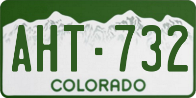 CO license plate AHT732
