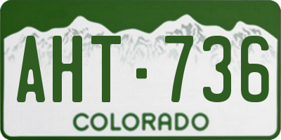 CO license plate AHT736