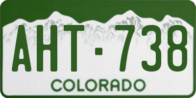CO license plate AHT738
