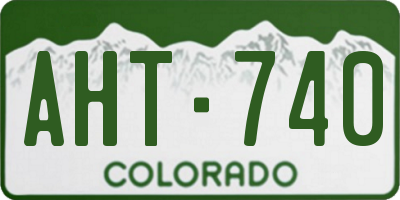 CO license plate AHT740