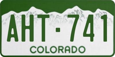 CO license plate AHT741