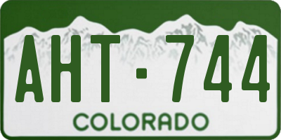 CO license plate AHT744