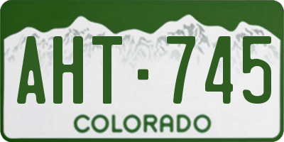 CO license plate AHT745