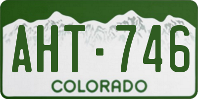 CO license plate AHT746