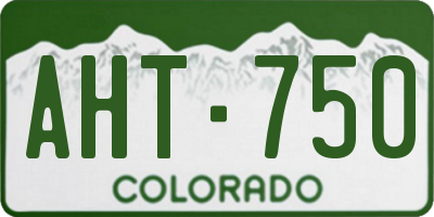 CO license plate AHT750