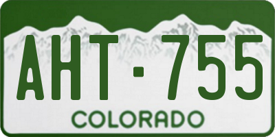 CO license plate AHT755