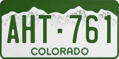 CO license plate AHT761