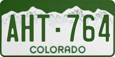 CO license plate AHT764