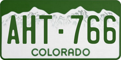 CO license plate AHT766
