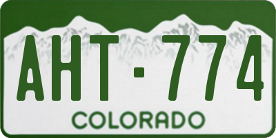 CO license plate AHT774