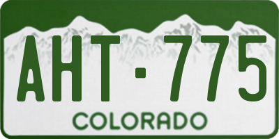 CO license plate AHT775