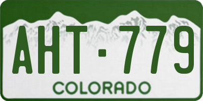 CO license plate AHT779