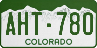 CO license plate AHT780