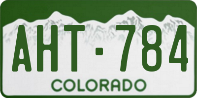 CO license plate AHT784