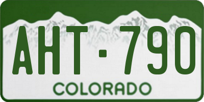 CO license plate AHT790