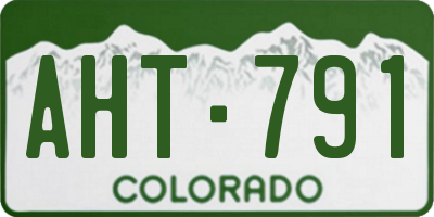 CO license plate AHT791