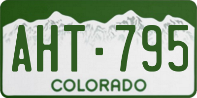 CO license plate AHT795