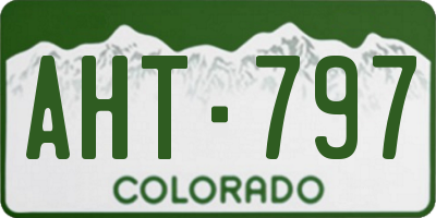 CO license plate AHT797