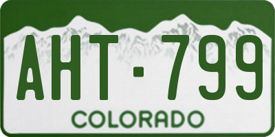 CO license plate AHT799