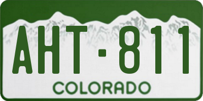 CO license plate AHT811