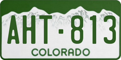 CO license plate AHT813