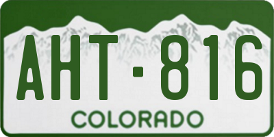 CO license plate AHT816